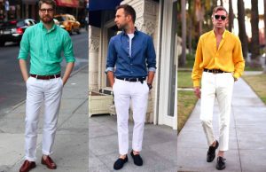 What color shirt to wear with white jeans